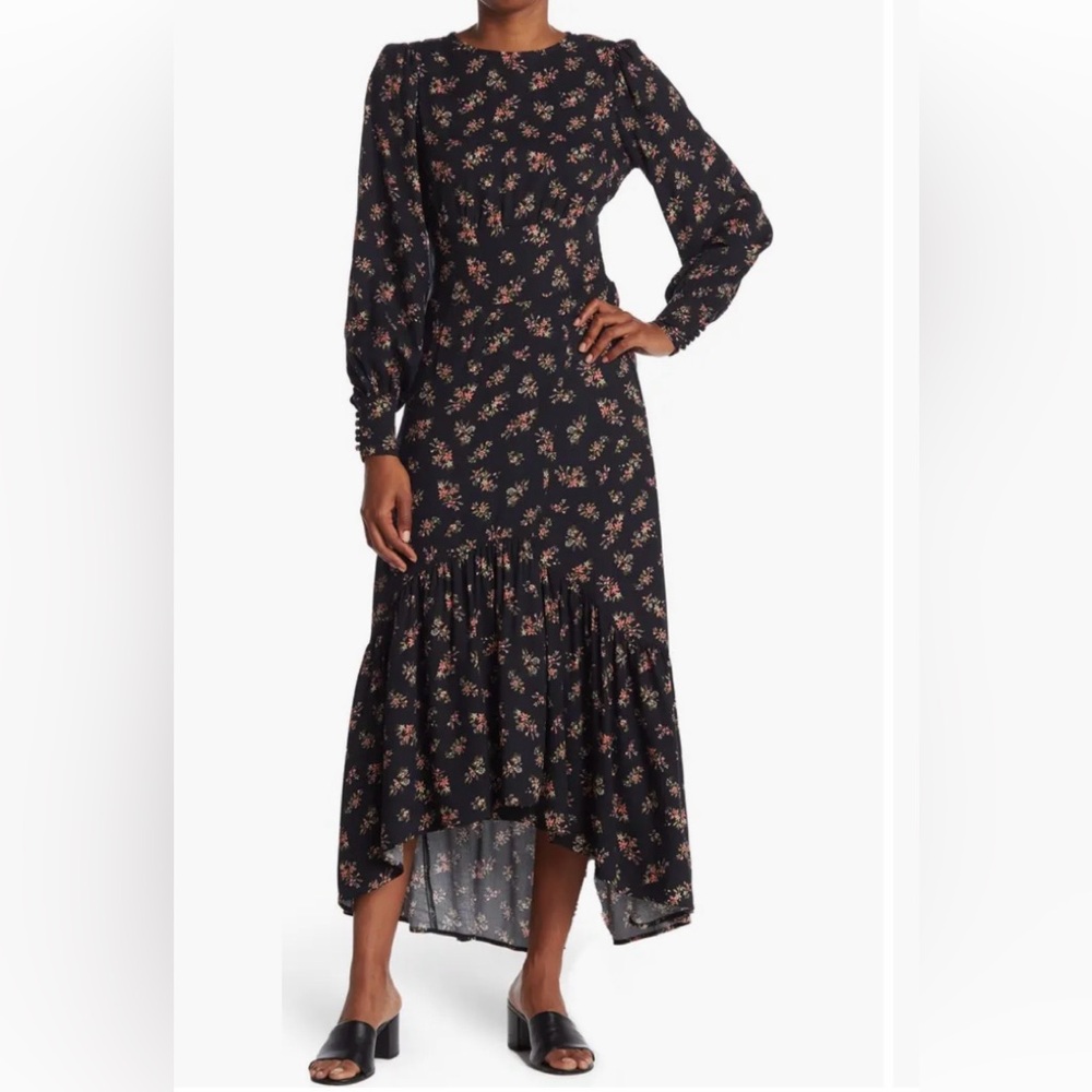 AFRM dress same style as stock photo but different print